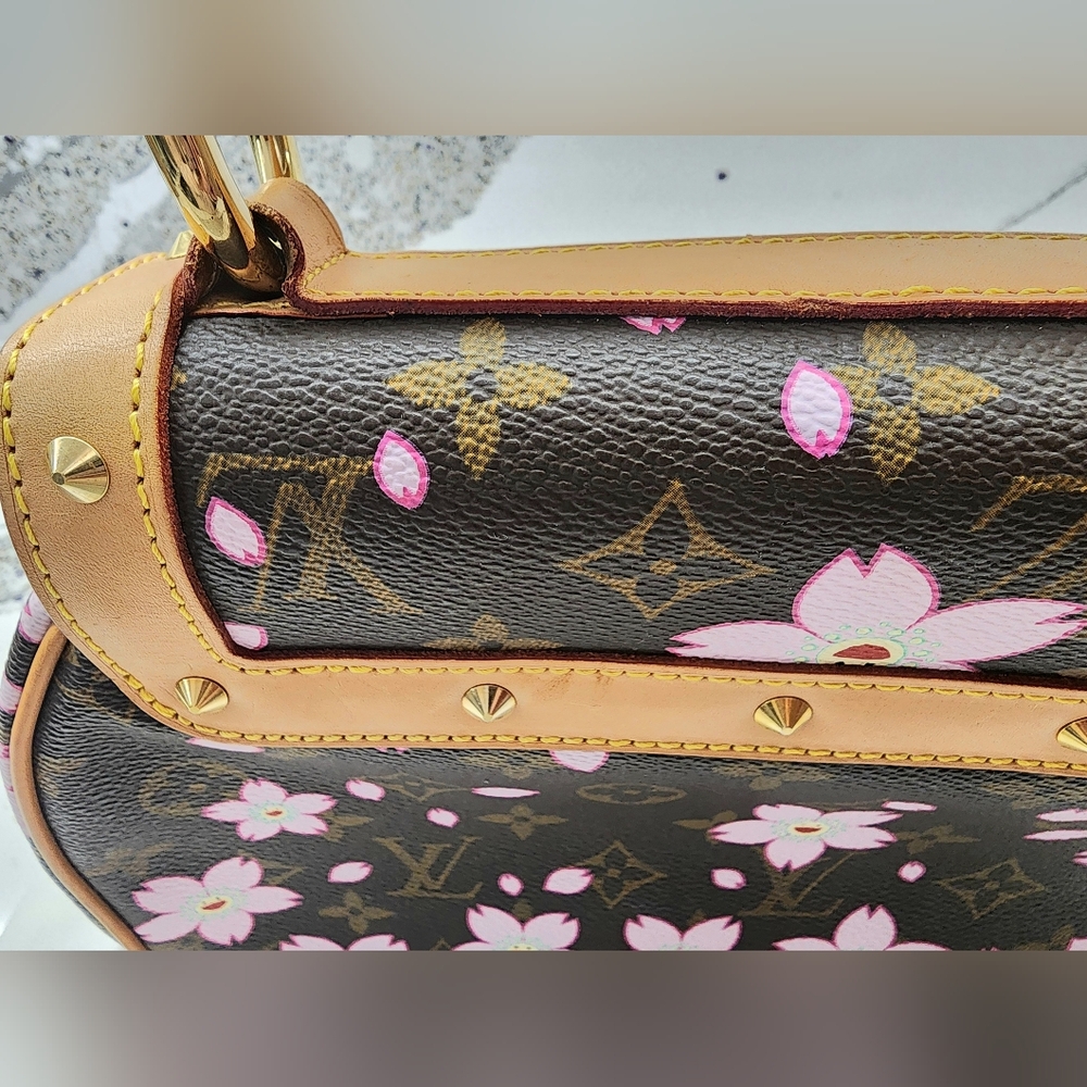 LOUIS VUITTON 2003 Cherry Blossom Sac Retro PM Takashi Murakami Handbag M92012 - Picture 12 of 16